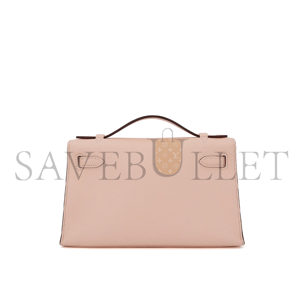 H**mes master kelly pochette rose eglantine swift (22*14*7cm)